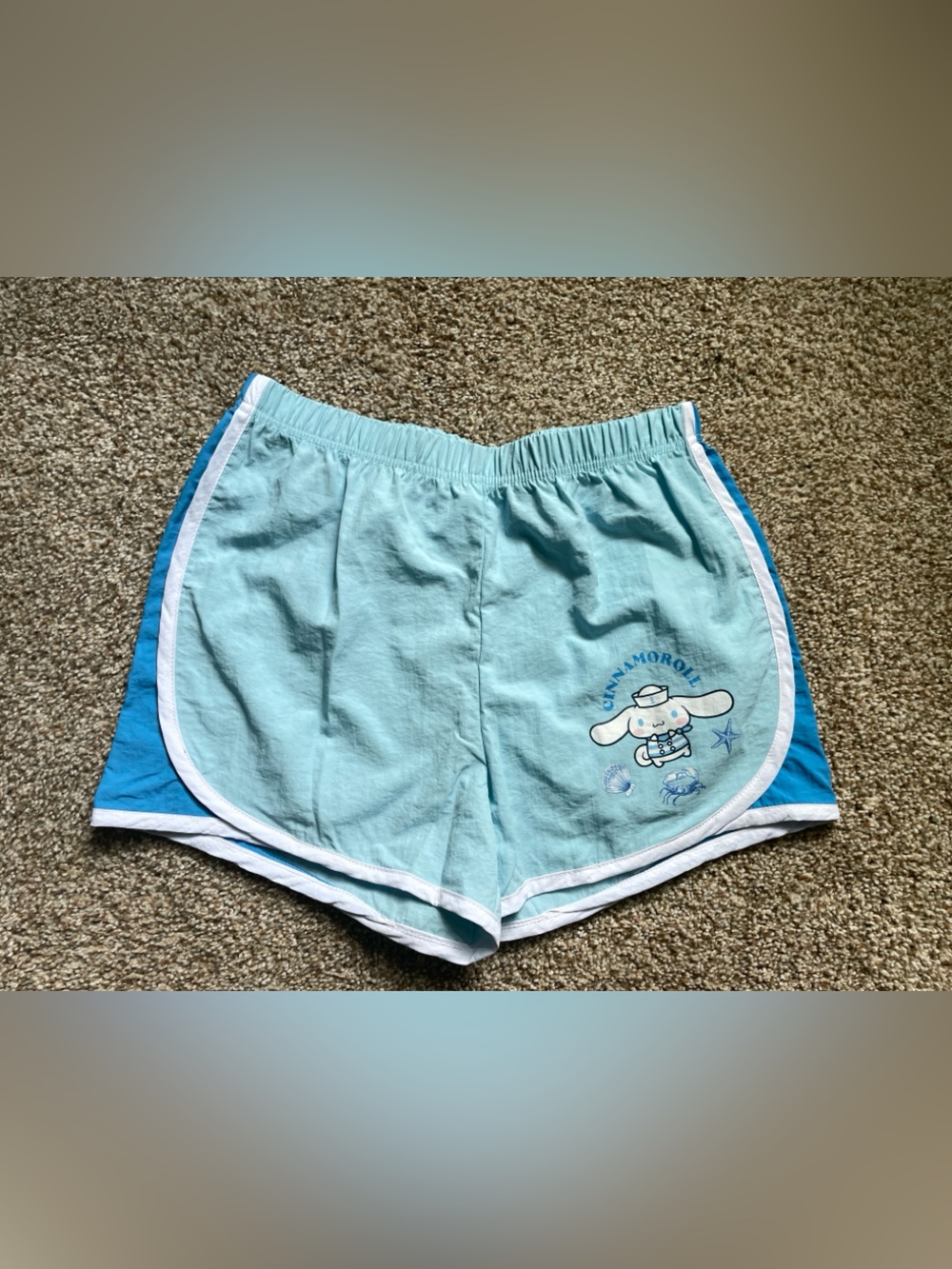 Light Blue Kids Sanrio Cinnaroll Dolphin-Style Lounge Shorts